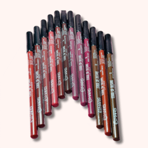 12-Piece Super Matte Lip Liner Set – P102 Multicolor | Bold & Precise Finish