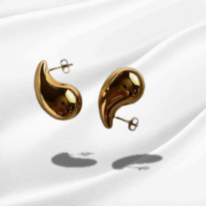 Molten Gold Stud Earrings