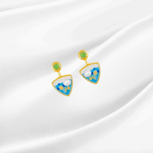 Enamel Art Dangle Earrings