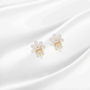 Pearl Cluster Flower Earrings