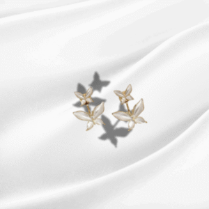 White Blossom Stud Earrings