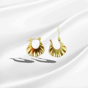 Golden Crescent Hoop Earrings